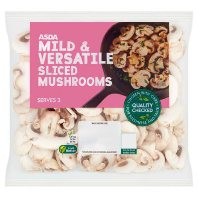 ASDA Mild & Versatile Sliced Mushrooms