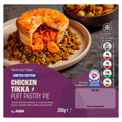 ASDA Limited Edition Chicken Tikka Puff Pastry Pie 200g