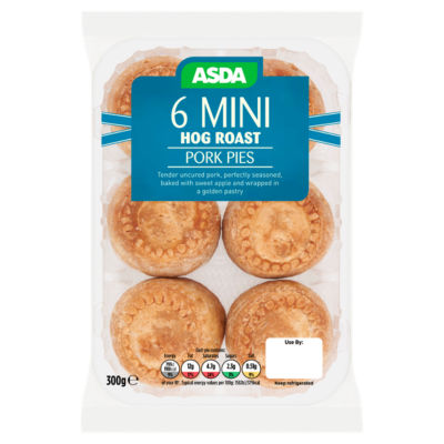 ASDA 6 Mini Hog Roast Pork Pies 300g