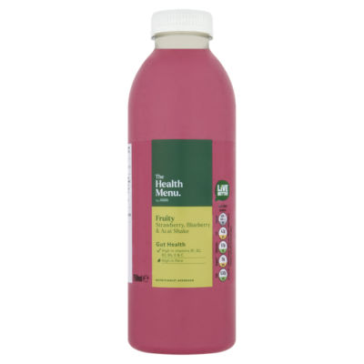 The Health Menu by ASDA Fruity Strawberry, Blueberry & Acai Shake 750ml