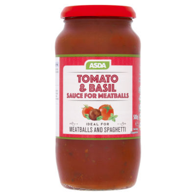 ASDA Tomato & Basil Sauce for Meatballs 500g