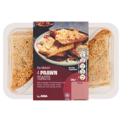 ASDA To Share 4 Prawn Toasts 120g