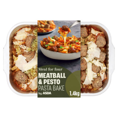 ASDA Meal for Four Meatball & Pesto Pasta Bake 1.4kg