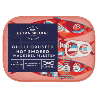 ASDA Extra Special Chilli Crusted Hot Smoked Mackerel Fillets 110g