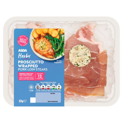 ASDA Herby Prosciutto Wrapped Pork Loin Steaks 321g