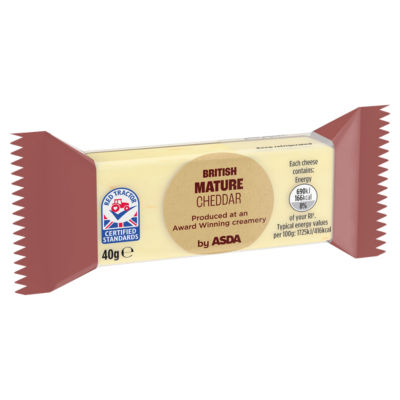 ASDA Mini Mature British Cheddar Cheese 40g