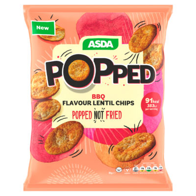 ASDA Popped BBQ Flavour Lentil Chips 85g