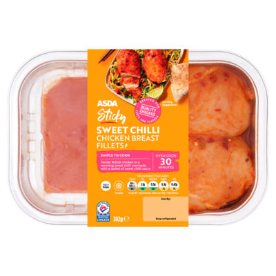 ASDA Sticky Sweet Chilli Chicken Breast Fillets 302g