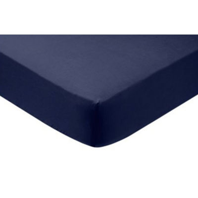 George Home Navy Fitted Sheet - Single