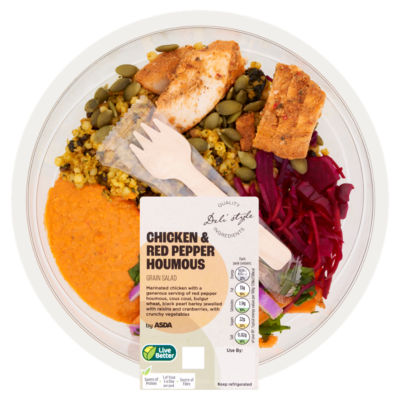 ASDA Asda Chicken & Red Pepper Houmous Grain Salad 315g