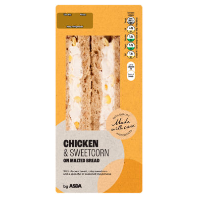 ASDA Chicken & Sweetcorn on Malted Bread Sandwich