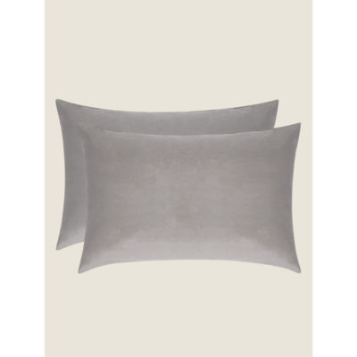 George Home Grey Pillowcase Pair