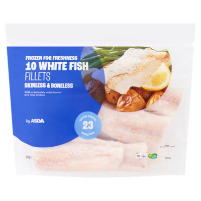 ASDA 10 White Fish Fillets 800g