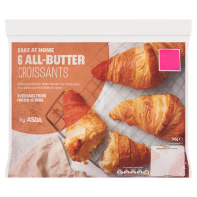 ASDA Bake at Home 6 All-Butter Croissants 246g