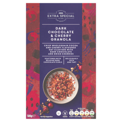 ASDA Extra Special Dark Chocolate & Cherry Granola 500g               