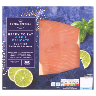 ASDA Extra Special Mild & Delicate Scottish Smoked Salmon 100g
