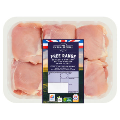 ASDA Extra Special Free Range Skinless & Boneless British Chicken Thigh Fillets