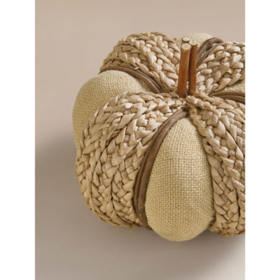 George Home Natural Woven Pumpkin Ornament