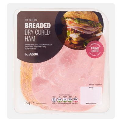 ASDA 10 Slices Breaded Dry Cured Ham