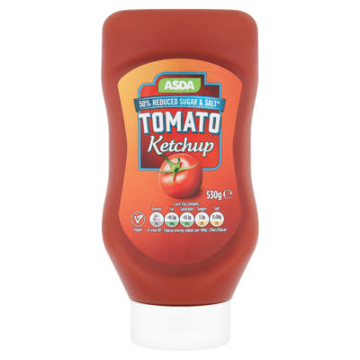 ASDA 50% Less Sugar & Salt Tomato Ketchup 530g