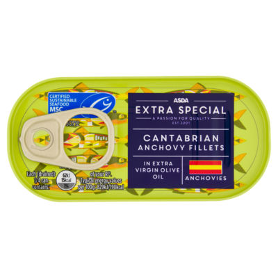 ASDA Extra Special Cantabrian Anchovy Fillets 50g