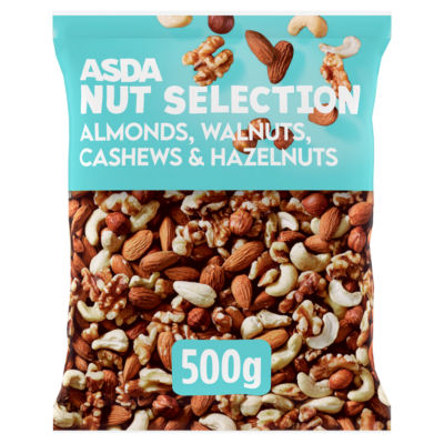 ASDA Mixed Nuts Selection with Almonds, Peanuts, Cashews & Pecans 500g