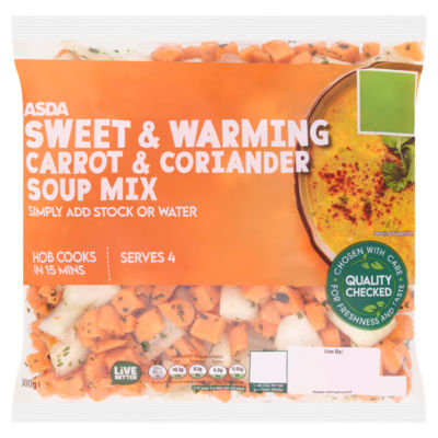 ASDA Sweet & Warming Carrot & Coriander Soup Mix 500g