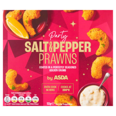 ASDA Party Salt and Pepper Prawns 132g