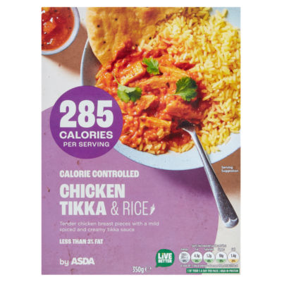 ASDA Calorie Controlled Chicken Tikka & Rice 350g