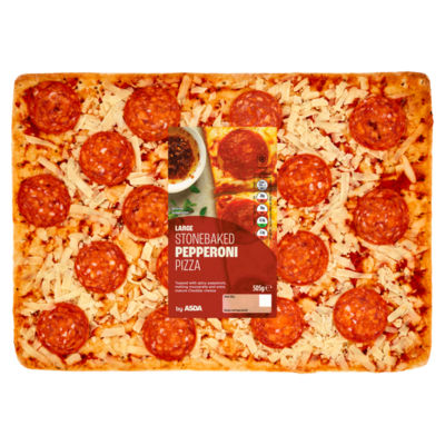 ASDA Large Stonebaked Pepperoni Pizza 505g