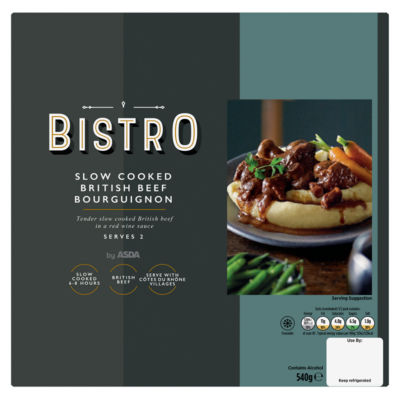 Bistro by ASDA Slow Cooked British Beef Bourguignon 540g