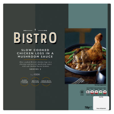 Bistro by ASDA Slow Cooked Chicken Legs in a Mushroom Sauce 750g