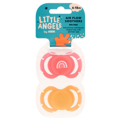 LITTLE ANGELS by ASDA Air Flow Soothers 6-18m