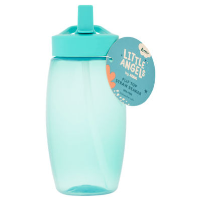 LITTLE ANGELS by ASDA Flip Top Straw Beaker 6m+ 420ml