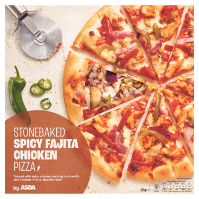 ASDA Stonebaked Spicy Fajita Chicken Pizza 335g