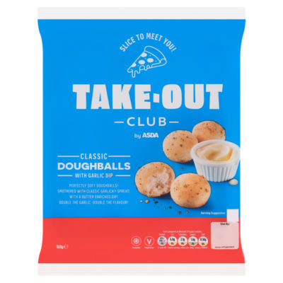 ASDA Take-Out Club Classic Doughballs with Garlic Dip 160g