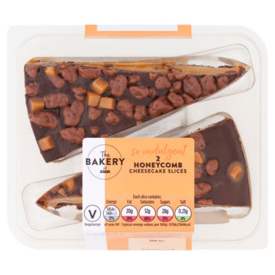 The BAKERY at ASDA Honeycomb Cheesecake Slices 2 x 95g (190g)