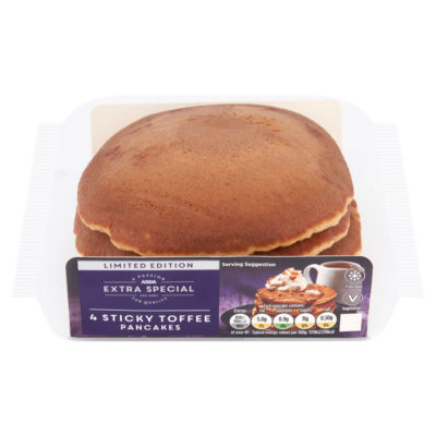 ASDA Extra Special Limited Edition 4 Sticky Toffee Pancakes