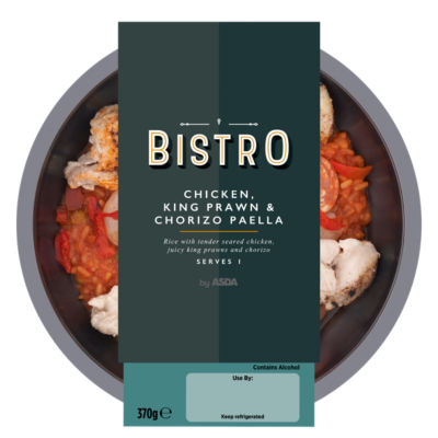 Bistro by ASDA Chicken, King Prawn & Chorizo Paella 370g