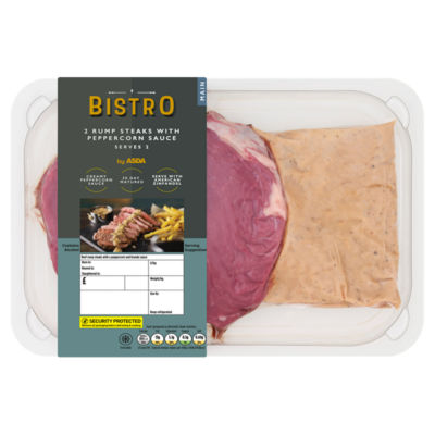 Bistro by ASDA 2 Rump Steaks with Peppercorn Sauce