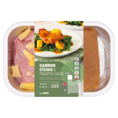 ASDA Gammon Steaks & Pineapple Sauce 350g