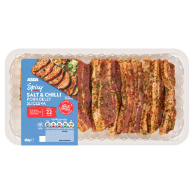 ASDA Spicy Salt & Chilli Pork Belly Slices 800g