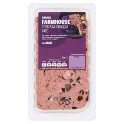 ASDA Coarse Farmhouse Pork & Mushroom Pâté 175g