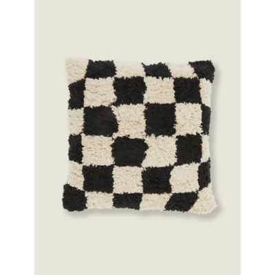 George Home Black Tufted Checkerboard Cushion