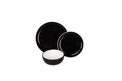 George Home Black Two-Tone Dinner Set - 12 Piece