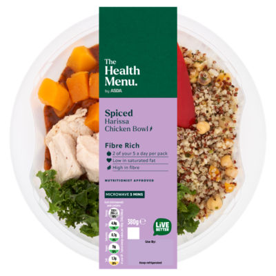 The Health Menu by ASDA Spiced Harissa Chicken Bowl 380g