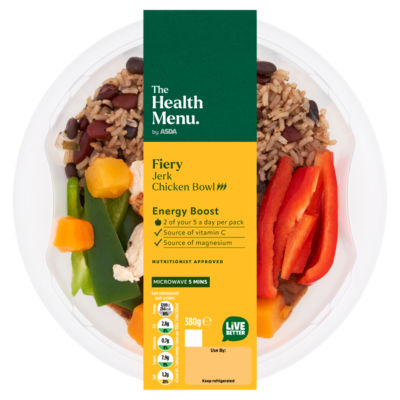 The Health Menu by ASDA Fiery Jerk Chicken Bowl 380g