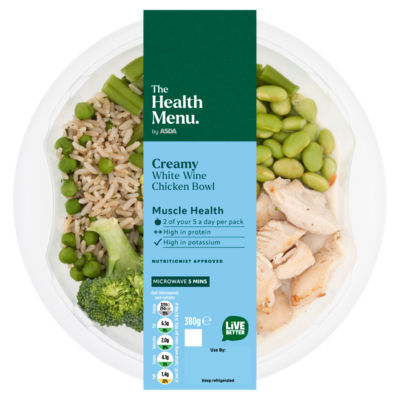 The Health Menu by ASDA Creamy White Wine Chicken Bowl 380g