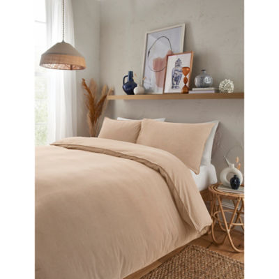 George Home Natural Relaxed Washed Cotton Duvet Set - King