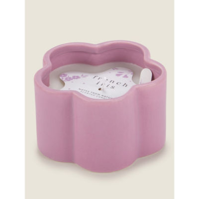 George Home Pink Flower Ceramic Candle